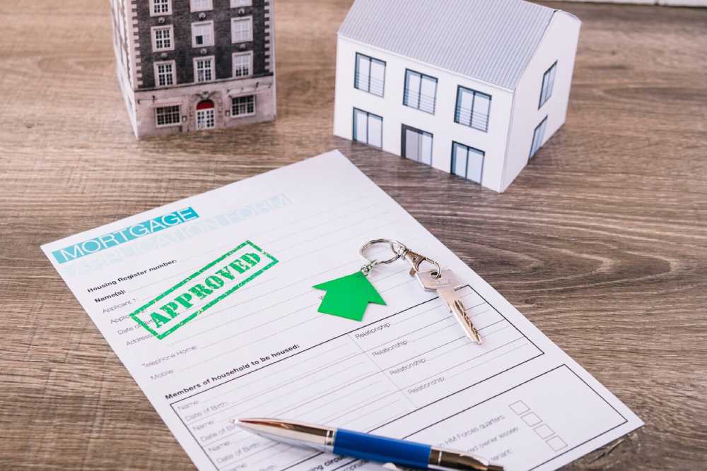 A mortgage application form marked 
